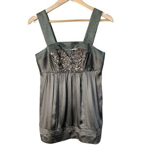 Vintage 90s Y2K Silk Babydoll Top Womens 4 Fairy Feminine Party Whimsigoth Boho